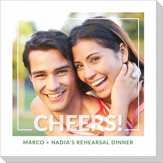 Cheers Overlay Photo Napkins